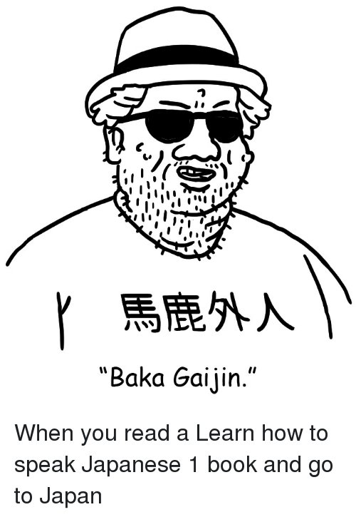 「お前が''日本語の話し方''という本を一冊読んで日本に行ったとき」(4chanより) 