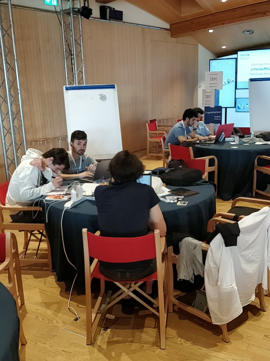 fusillicode's tweet image. ☀️ has risen @ #ThinkMilano but #CognitiveHack didn&apos;t sleep at all! 💪😎 @CodemotionIT