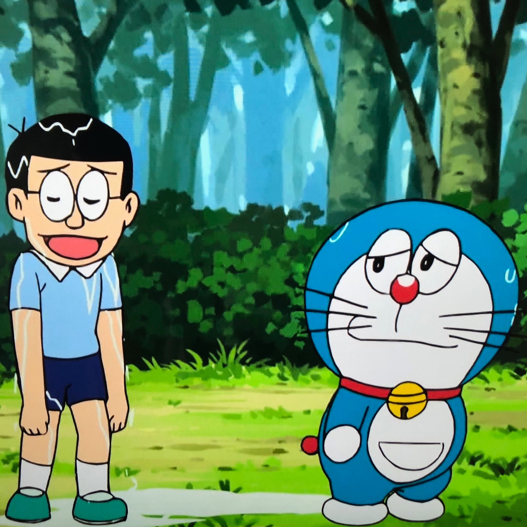 Ryuta Masuyama 一昨日のドラえもんが作画 崩壊だらけという話題があったので録画してるの見たけど たしかに普段とクオリティが違いすぎた これは静止画で一番わかる箇所 他にも動画で見るとジワる表情の揺れなど多数 現場が