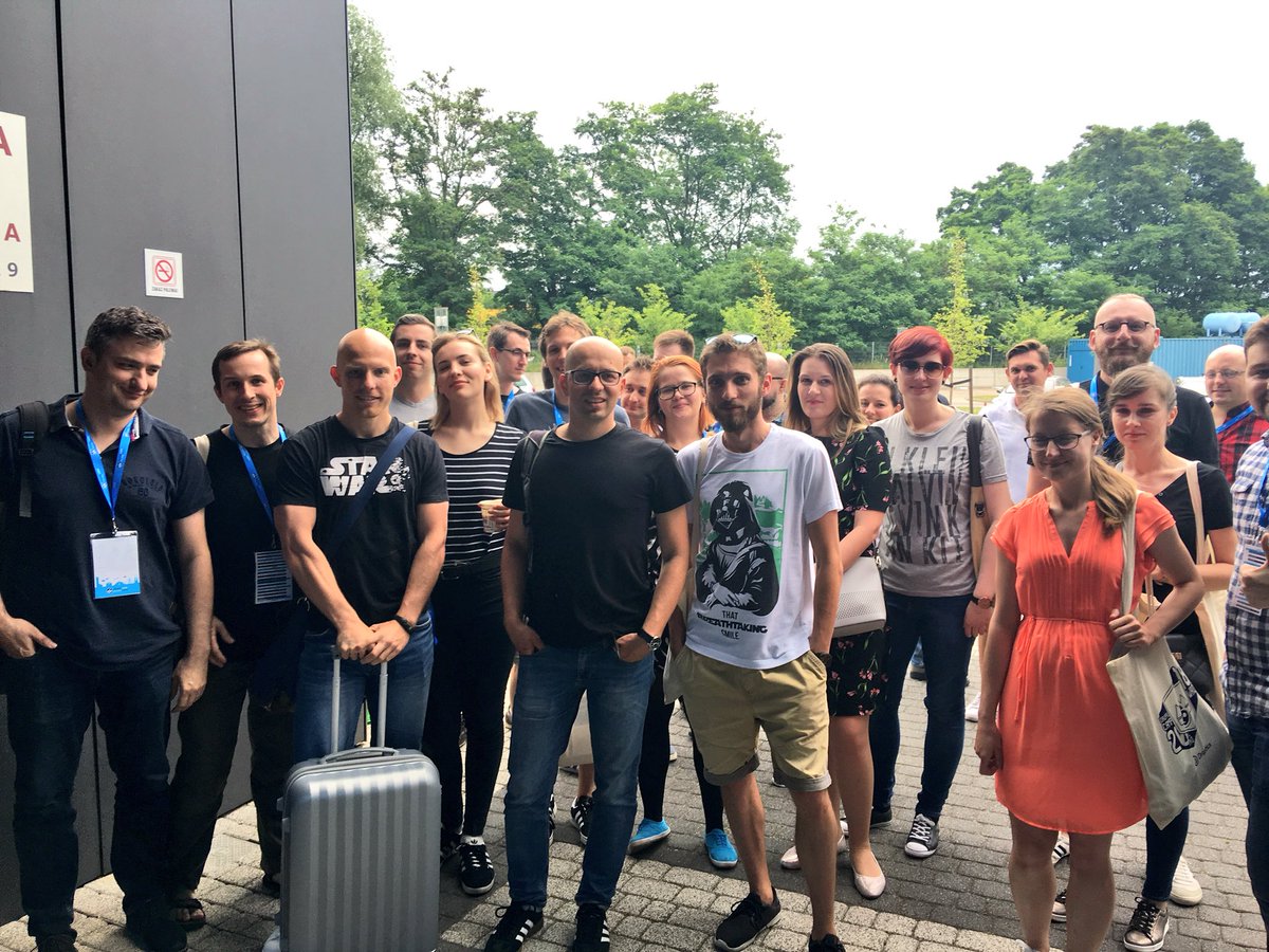 ChandeepKhosa's tweet photo. Happy Polish Drupal people hanging out in beautiful Wroclaw after a successful day of teaching, learning & sharing #dc18pl https://t.co/l0CWpB680a