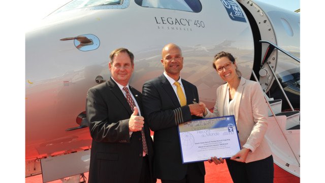 asianskygroup's tweet image. #Embraer #Legacy450 sets transatlantic speed record between the #UnitedStates and #Europe via @Aviation_Pros ow.ly/YlCE30kl7Du