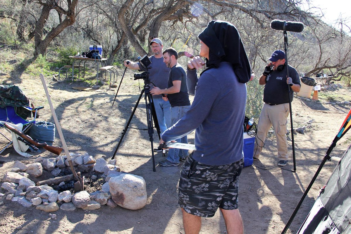 AZFilmOffice's tweet photo. This week’s edition of #FilmedInAZ comes from the set of “Still Hunt,” a short film shot in Tucson last year by Dancing Stick Productions. Watch the trailer here: https://t.co/cA1BqtKkjb #BTS #TBT #VideoProduction #FilmedInAZ https://t.co/czM0iCJekK