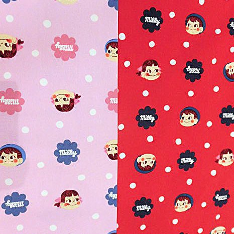 ユザワヤ 公式 3世代に親しまれるペコちゃん ドット柄の赤 紺 ピンク 青とチョコレート柄も 小物にインテリアにかわいいテキスタイルになりました 取扱はなんば店まで ユザワヤ ミルキー ペコちゃん ポコちゃん Peko Poko T Co