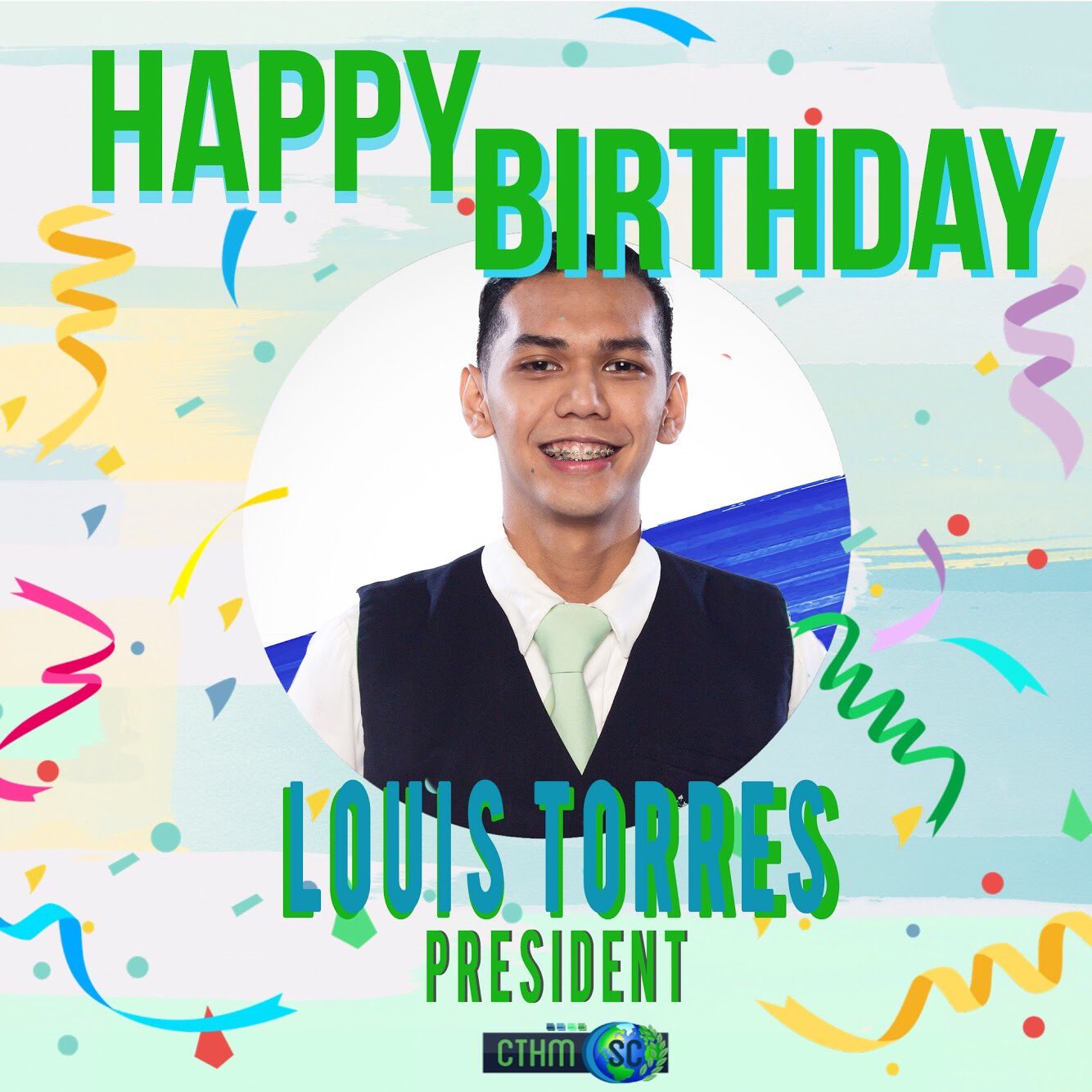 Happy Birthday to our President, John Louis Torres! Your CTHMSC Family loves you!  