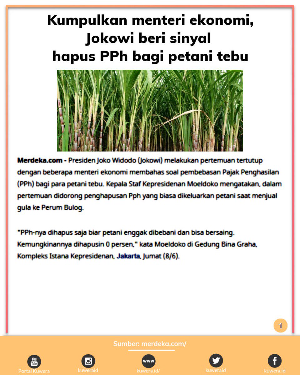 Azalia_Dewanti's tweet photo. petani tebu dibebaskan PPH oleh pemerintah #kuwera
#mudik2018 https://t.co/mVvdEqIBrq