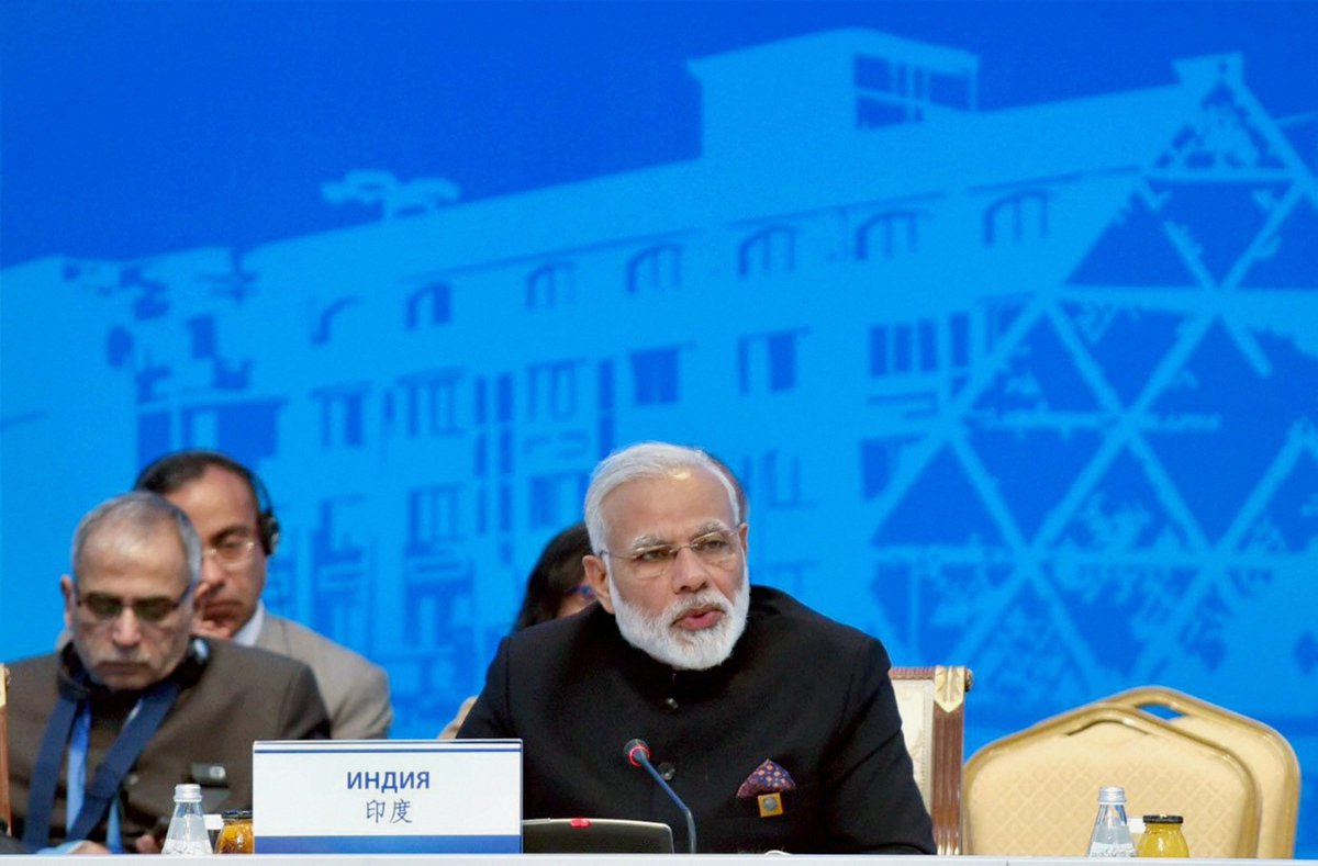 CNNnews18's tweet image. PM @narendramodi floats the concept of SECURE at SCO Qingdao summit; &apos;S&apos; for security for citizens, &apos;E&apos; for economic development, &apos;C&apos; for connectivity in the region, &apos;U&apos; for unity, &apos;R&apos; for respect of sovereignty, &apos;E&apos; for environment protection. #ModiAtSCOSummit