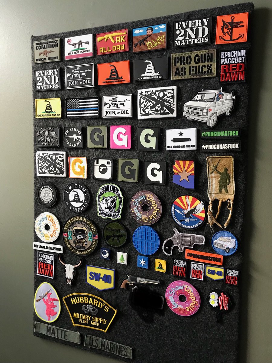 Patriot_ITD's tweet photo. The current state of my #PatchPanel that includes #Pro2A  #PatchLife #Patches from https://t.co/4HkotBOalf https://t.co/icDRXTozK9 and https://t.co/DdrozhwT2D * #DailyGunShow #EarlyWatchNation #Every2ndMatters #247GunShow #Maga * @owlandanchor @gearwebsites @Angelina13x https://t.co/i4j8xKHCVp