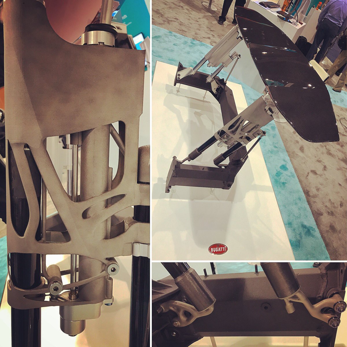 OliverDuncan's tweet photo. Generatively designed Chiron wing control system #bugatti #siemens #plmconx https://t.co/c2OOXl6QS7