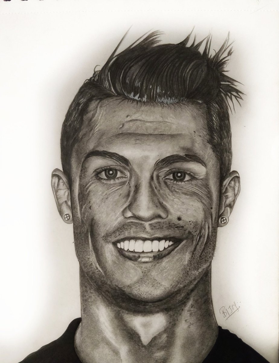 Black and white vector portrait illustration of Portuguese footballer  Cristiano Ronaldo 17778241 Vector Art at Vecteezy