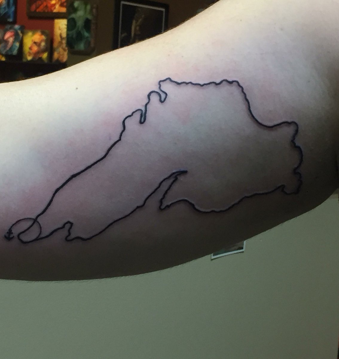 Buy Lake Superior Outline Temporary Tattoo Sticker set of 2 Online in India   Etsy