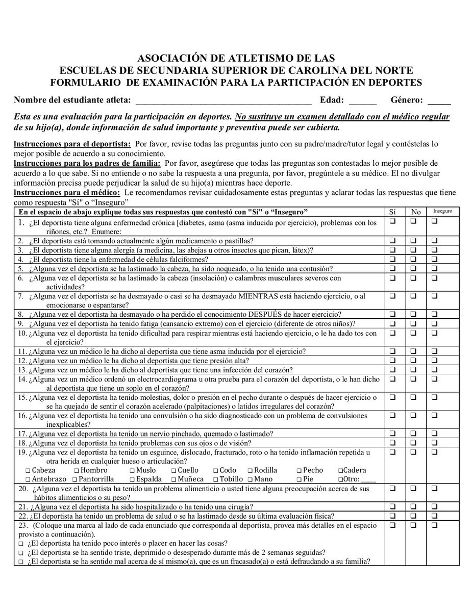 tennis_sss's tweet image. Free physicals for all incoming and current athletes on Monday June 11. They have to be at school at 5:30 to load the bus to go to Horizon Family Medicine in Four Oaks. The front of the form must be filled out before getting on the bus. @SSS_Athletics @SSSNewsNotes @SSS_Spartans