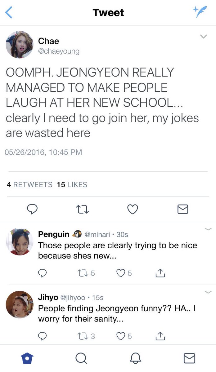 「ɴᴀʏᴇᴏɴ ᴛᴡᴇᴇᴛs, ᴛʜᴇɴ ᴄʜᴀᴇʏᴏᴜɴɢ ᴛᴡᴇᴇᴛs」       “𝙾𝚑...”