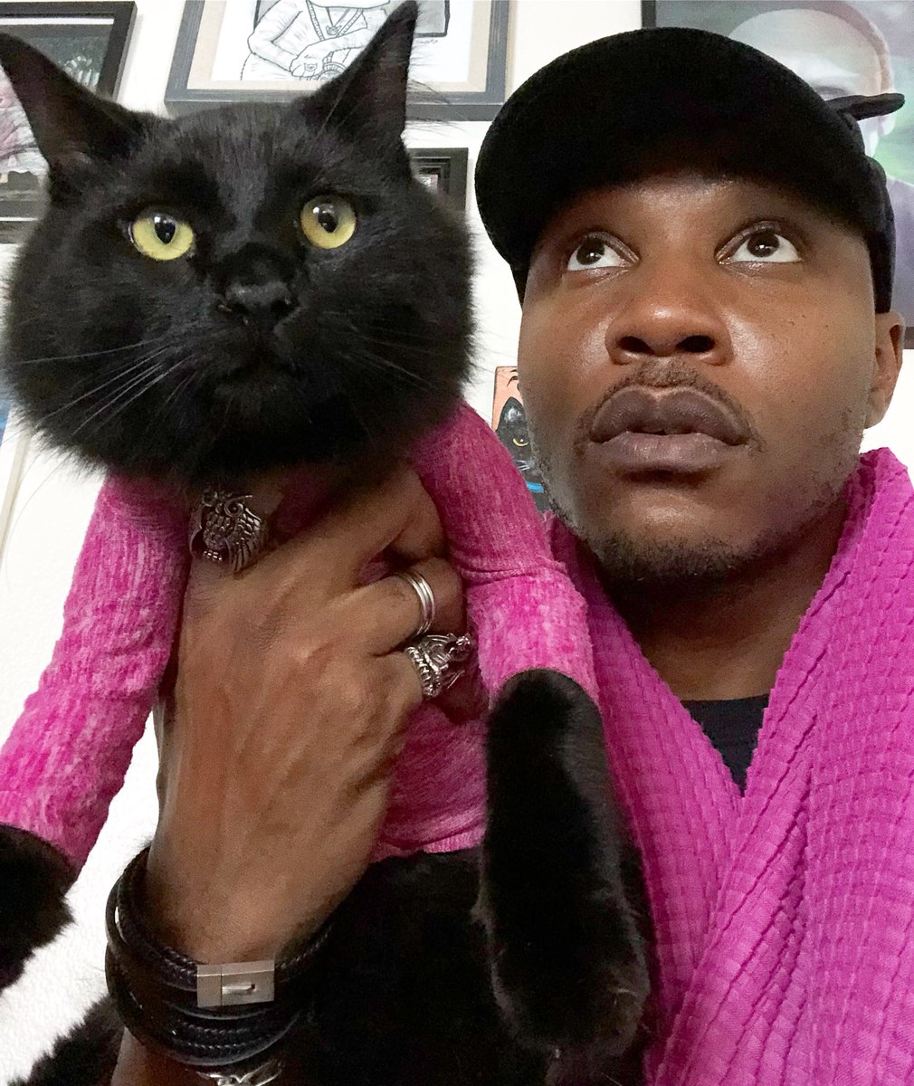black people and cats