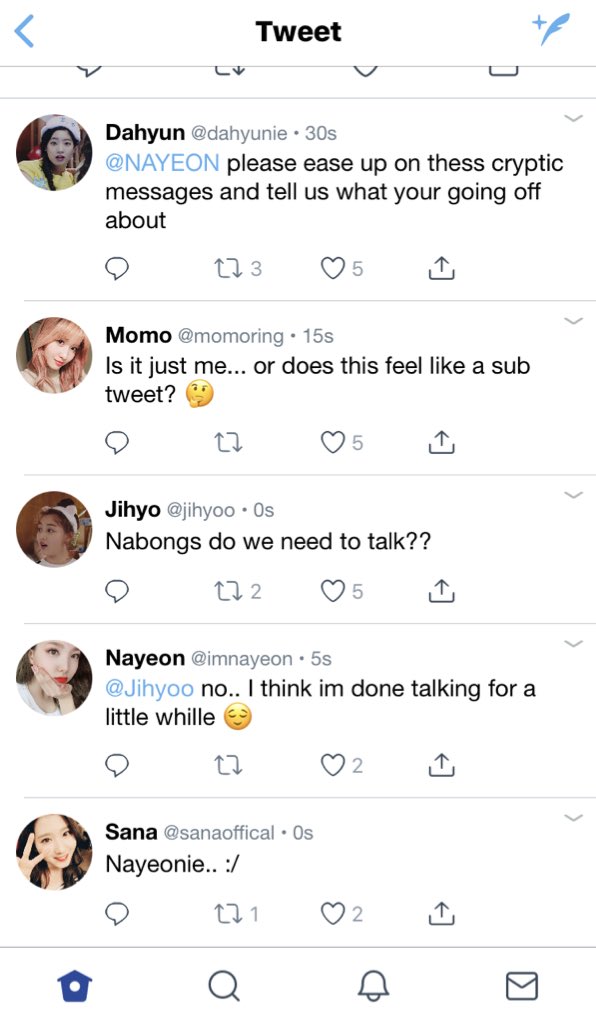 「ᴠᴀɢᴜᴇ ᴛᴡᴇᴇᴛ ᴄᴏᴜʀᴛᴇsʏ ᴏғ ɴᴀʏᴇᴏɴ」   “𝚍𝚘𝚗𝚎 𝚝𝚊𝚕𝚔𝚒𝚗𝚐 𝚏𝚘𝚛 𝚊 𝚠𝚑𝚒𝚕𝚎..”