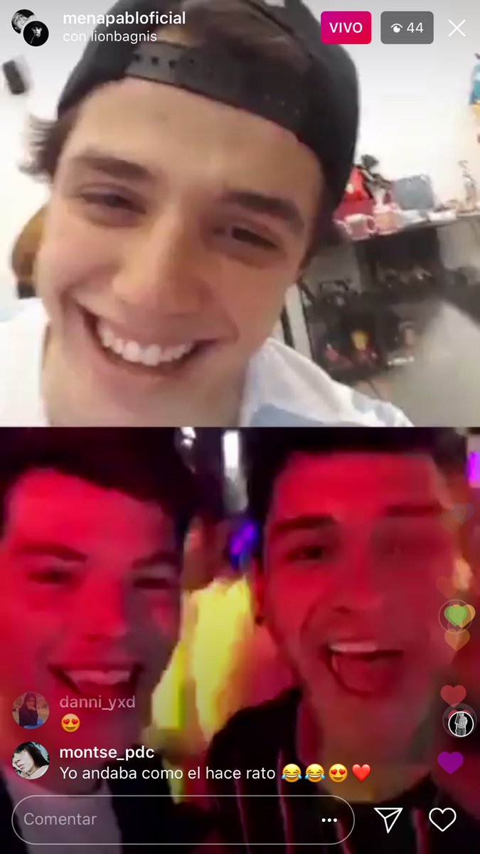 melyyade's tweet photo. @lionbagnis @MenaPablOficial extrañaba verlos juntos :( 😍💕♥️ https://t.co/VKZHTKoiIo