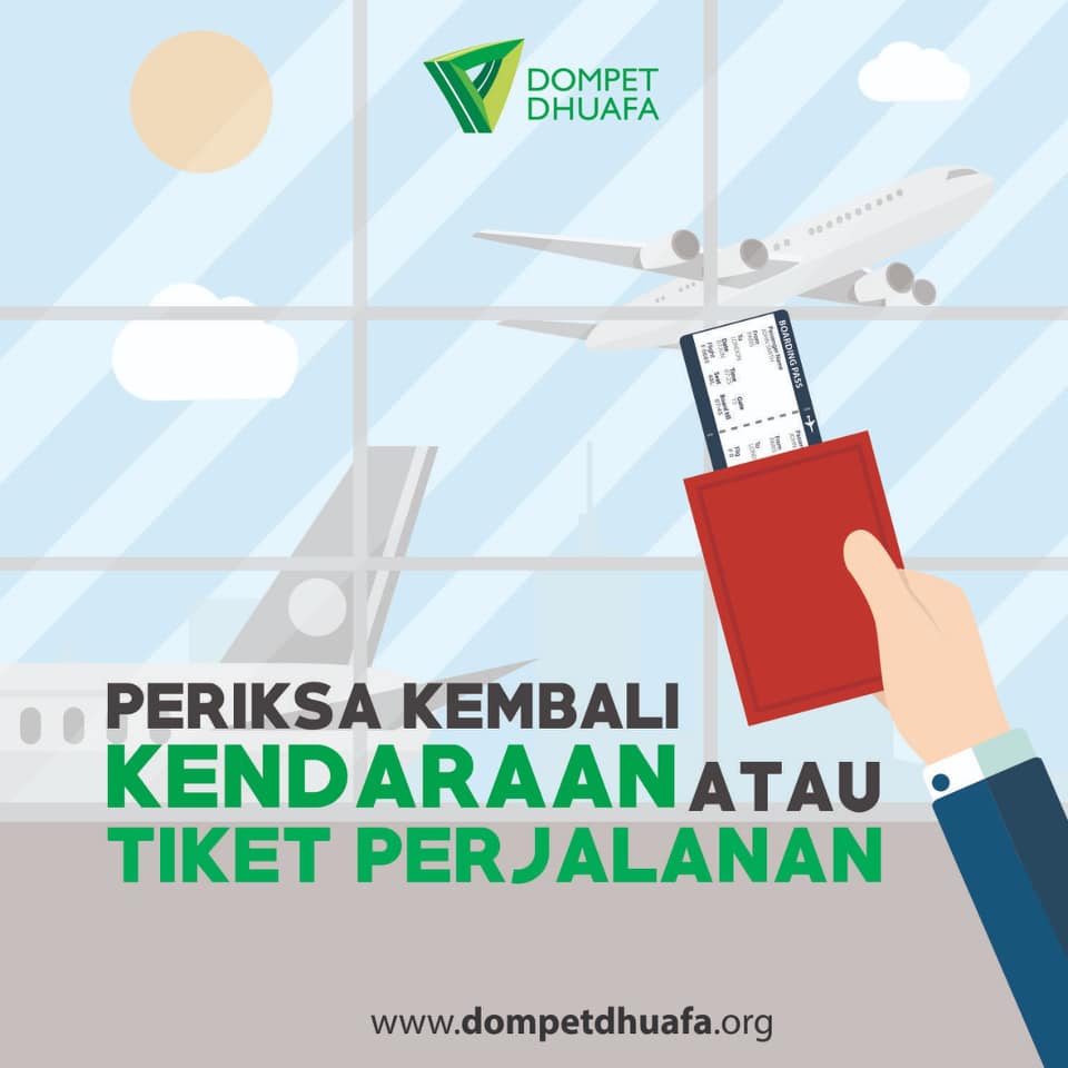 dompetdhuafaorg's tweet image. 3. Periksa kembali kendaraan atau tiket perjalanan #TipsMudik
