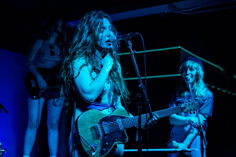 Qbertplaya's tweet photo. Haley Dahl and her band @sloppyjanemusic kicked off the @brooklynvegan @NorthsideFest showcase at Zone One room at @elsewherespace on Saturday. Provocative, to say the least! (📷 for @LittleWaterNYC) #nside10 https://t.co/jcs43xWutZ