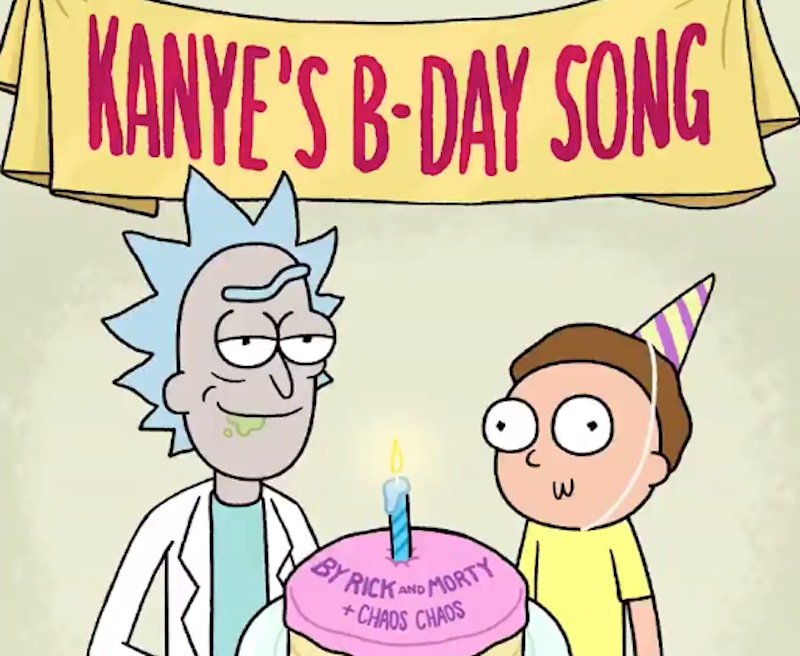 Rick And Morty Wish A Very Happy Birthday To Kanye West With Special Song  