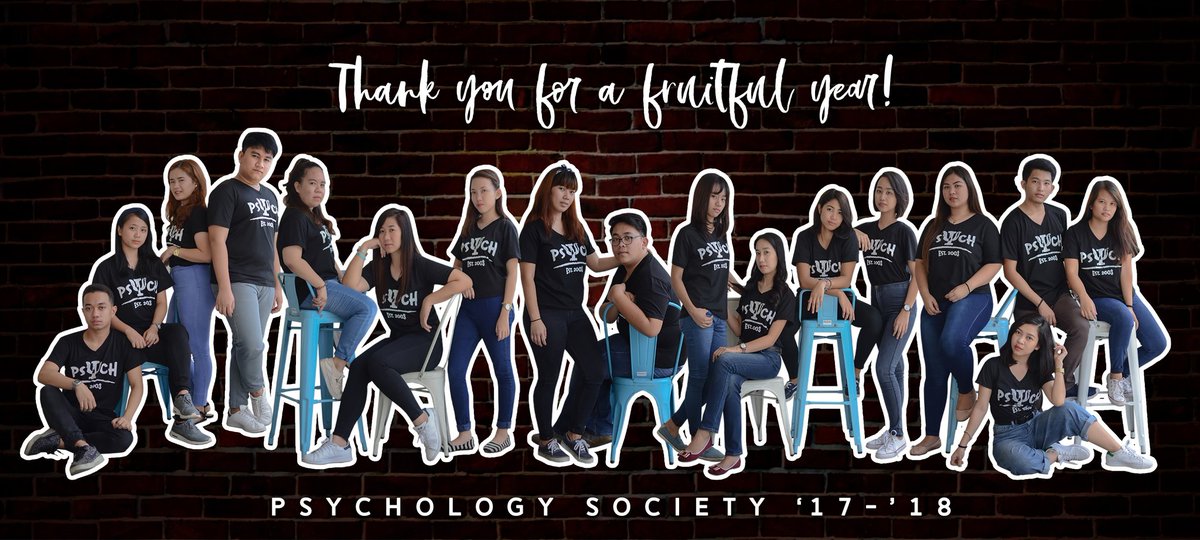 psychsocdlsl's tweet photo. This is Psychology Society A.Y. 2017-2018 officially signing off!

#MET2018 #AnimoPsych https://t.co/cCUdQQWTBA