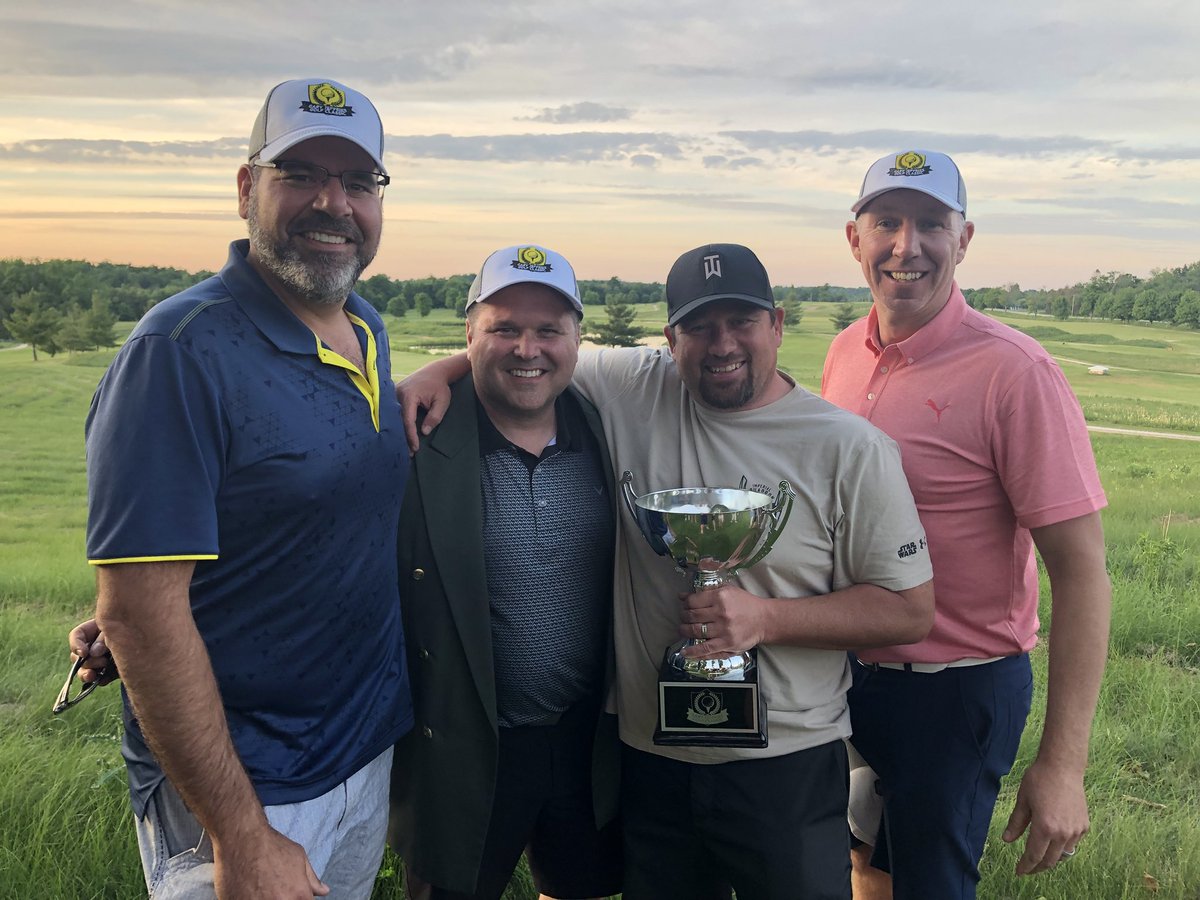 CoachJeffGolf's tweet photo. What a day. Thank you to all who came out today to make the 2nd annual Gary Jeffries Golf Classic such a huge success! And congrats to the winning foursome of Kevin McDonald, Michael Foti, Jeremy Rakowski &amp; Anthony Ahmad! https://t.co/2tOPEVXxE8