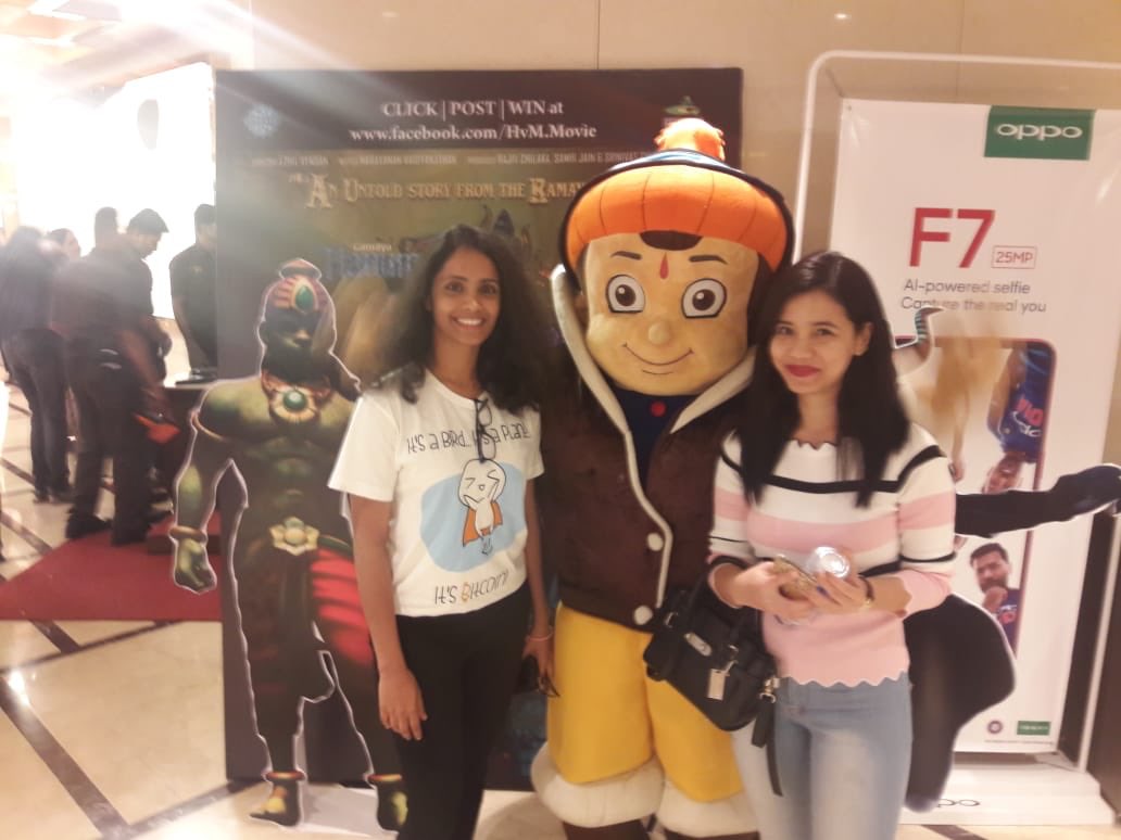 rohan_m01's tweet photo. #HanumanVsMahiravana at @_PVRCinemas, Bangalore!! @yrf @greengoldtv @hvm_movie @RajivChilaka @srini_cc @blaxmipati #SamirJain #06July18 https://t.co/jgBqlQIimR