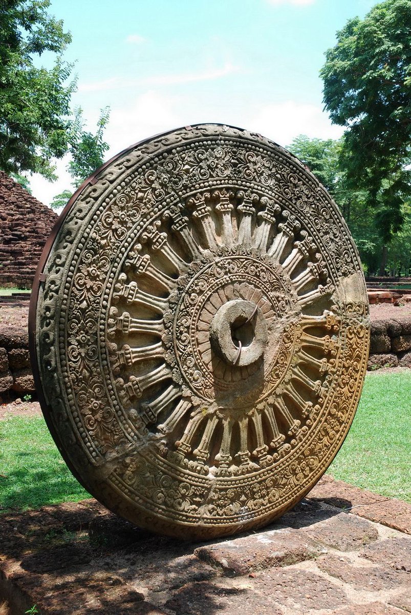 19) This elaborately carved Dhamrachakras (symbolizing Buddha's first sermon at Sarnath) were one of the popular motif of the art of Dvaravati. . And Indeed wheel of dharma set in motion by mon people of Dvarvati is still moving in modern day Thailand!