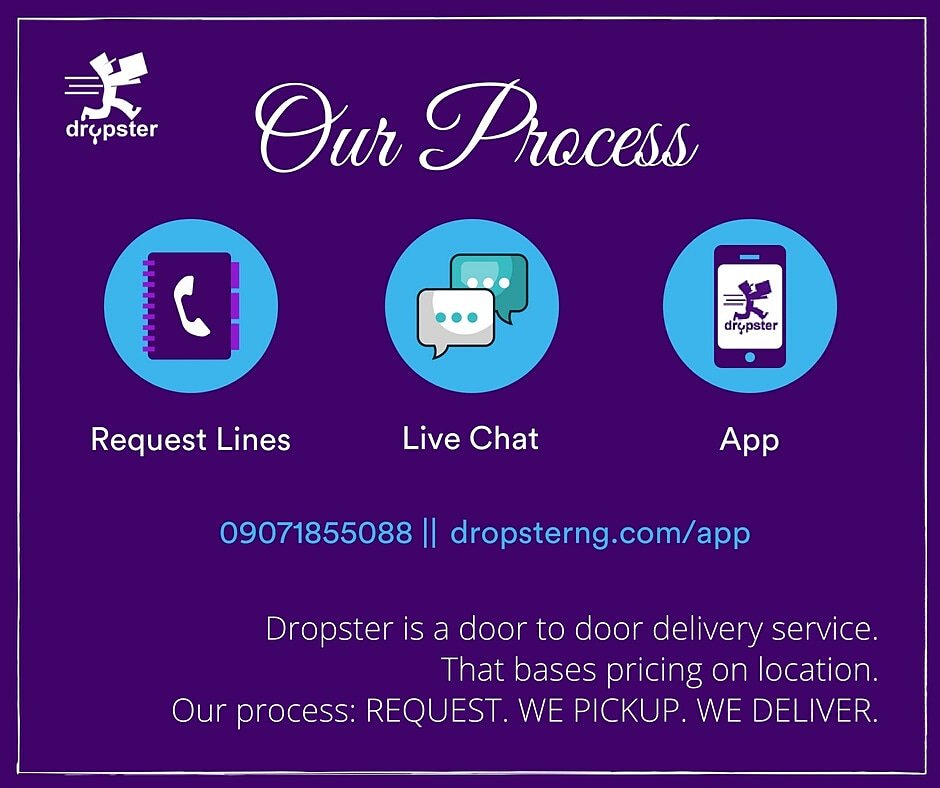 Yeah we work on Sunday's too! 😎 
Make your request via 
•Request Lines
•Live Chat
•App
Have a wonderful Sunday! 
.
.
.
.
.
.
.
#dropsterng #dropit
#abuja #logistics #delivery
#abujalogistics #abujatailor
#abujacakes #abujaentrepreneur
#deliveryservice #Sunday #service