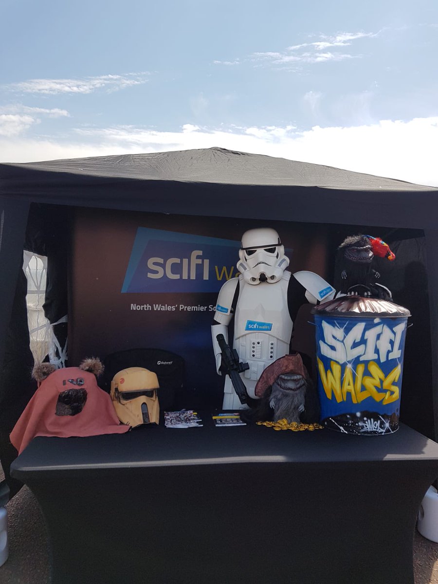 ScifiWales's tweet photo. Another day of fun in #RhosonSea planned for today at the #PirateWeekend... Time to get out of bed and head out to setup! Do come and say hello. https://t.co/d1Fb6M1aoJ