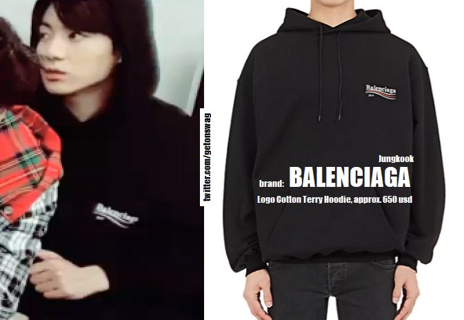 Beyond The Style ✼ Alex ✼ on X: JUNGKOOK #BTS 180903 airport #JUNGKOOK #정국  #방탄소년단 LOUIS VUITTON Black Keepall Bandoulière Bag BALENCIAGA Printed logo  hoodie sweater ALEXANDER McQUEEN - white leather snea