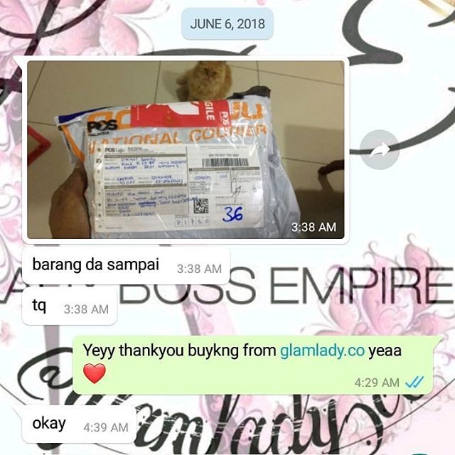 instasewa's tweet photo. Barang customer dah sampai dengan selamat . Selamat Hari Raya Everyone ! 
#FeedbackGlamLady.co #GreatCustomer
#glamlady.co #Ladyboss https://t.co/QtaYKgGvo3 https://t.co/GCpfnj560o