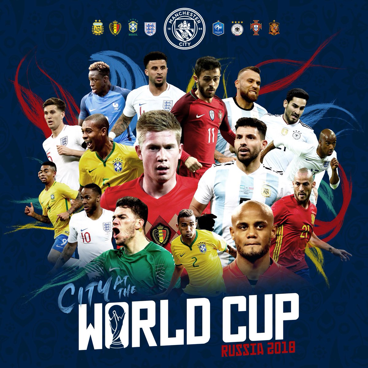 Sixteen players across eight nations 🌏

Getting ready to cheer on the #mancity stars at the <a href="/FIFAWorldCup/">FIFA World Cup</a> 🙌