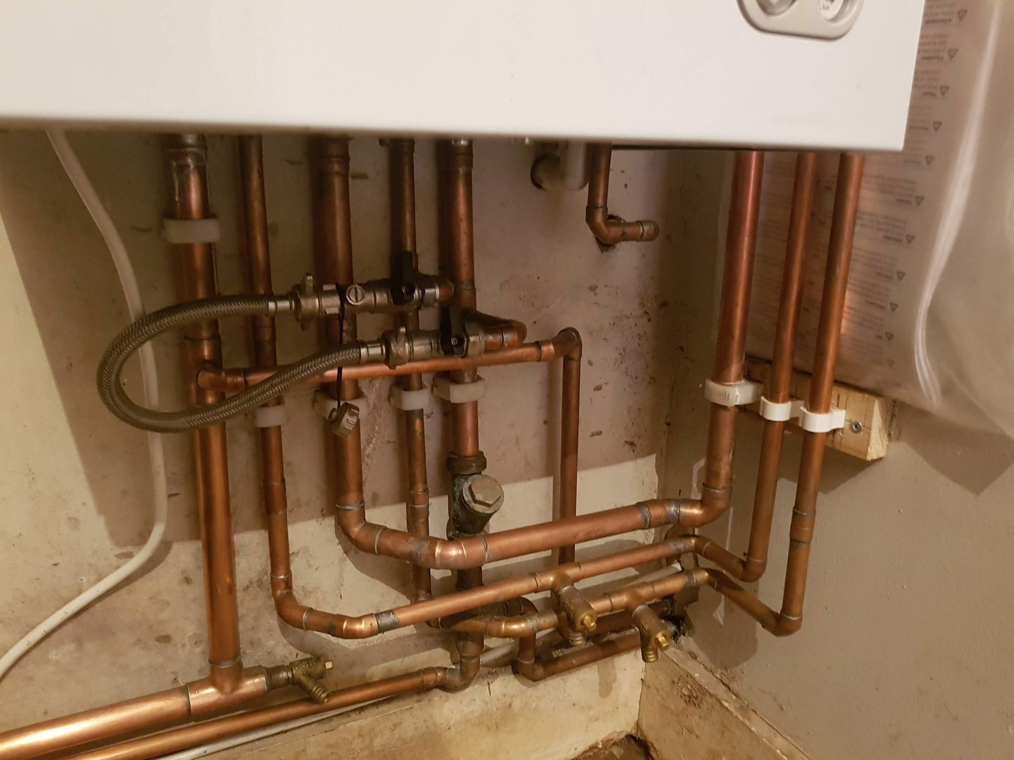 Domestic Gas Combi Boiler And Pipework Installed In An, 56 OFF