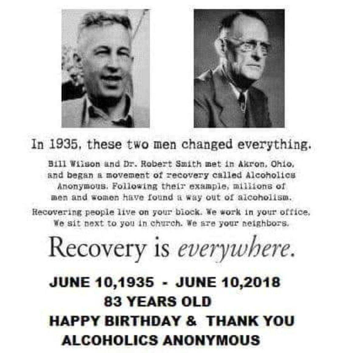 SoberMap's tweet photo. Happy 83rd Birthday โ One Day at Time #sobermapapp https://t.co/6yeXvgie0x