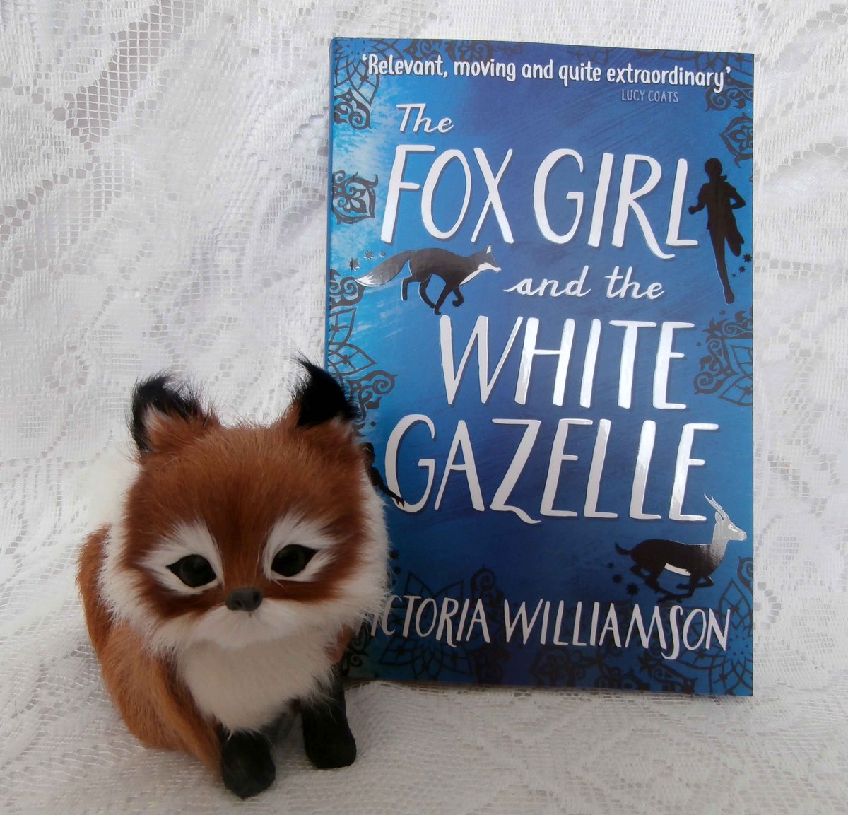 fox girl and white gazelle