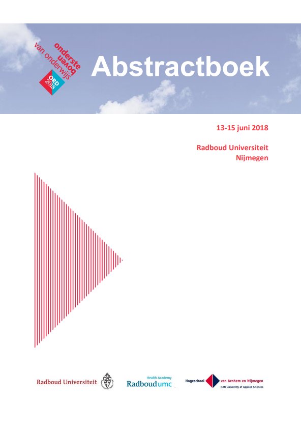 De samenvatting van de presentaties op de ORD 2018 ziet u op de website 
ord2018.nl/programma-ord/…
en in de app:
ord2018.nl/app/

Voor de volledige tekst verwijzen wij u graag naar het digitale abstractboek: ord2018.nl/programma-ord/…

Graag tot in Nijmegen!
#ORD2018