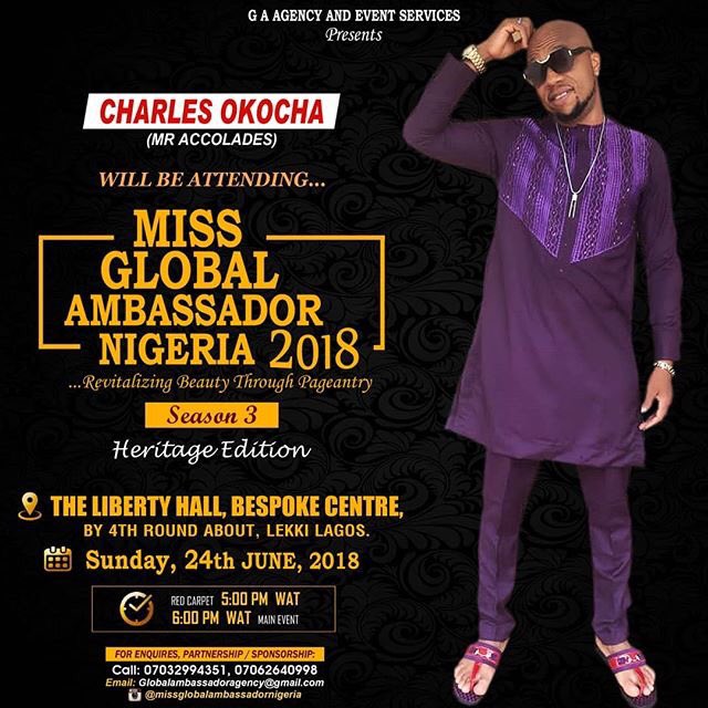 ChigoNicson's tweet photo. @Charles_Okocha1 @josh2funny  @IKogbonna_1 @missglobalambassadornigeria 
Date:24th June 2018.
Venue:Bespoke Event Center,4th Round About Lekki Lagos.
#pageant #pageantqueens #style #fashion #femalepageant #lagos #event
#AccessCream #endsars #MoetGrandDay #betherewithvconnect https://t.co/uSnvQhY8N4