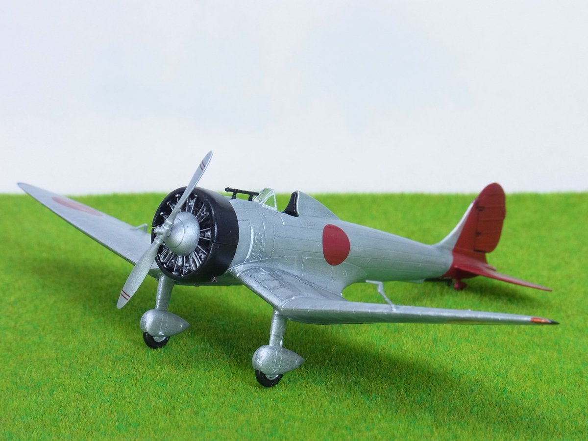 もそもそモデラーorb 完成 三菱 九試単座戦闘機 一号機 モデルグラフィックス ファインモールド1 72 堀越二郎の 美しい夢 後の九六式艦上戦闘機の試作 その一号機 六機製造された試作機の中で唯一の逆ガル翼機 春の試作機祭り