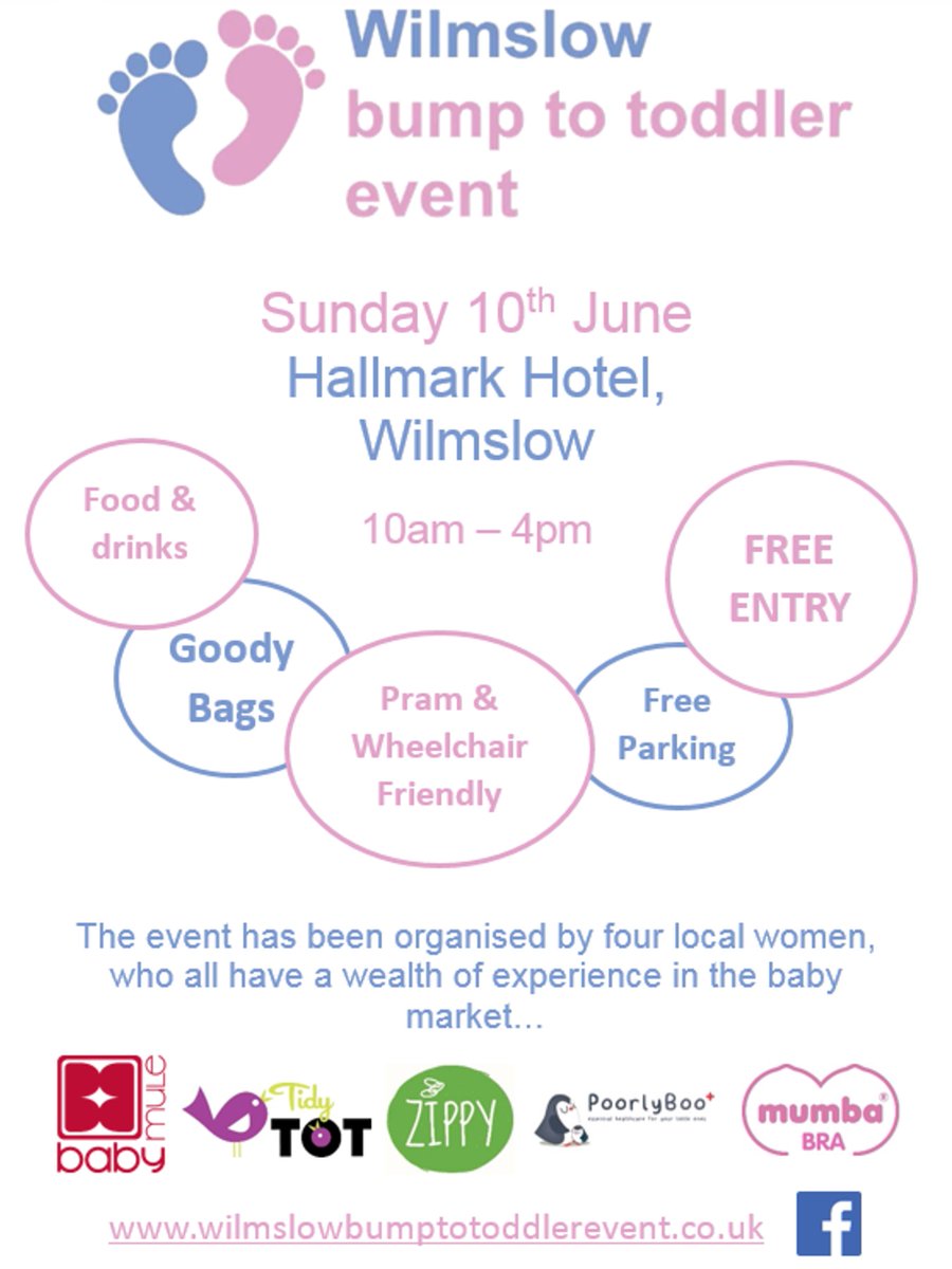 Today is the day of the Wilmslow Bump to Toddler Event!

Doors open at 10am - we can't wait, see you there!

#Wilmslow #babyshow #Cheshire #Manchester