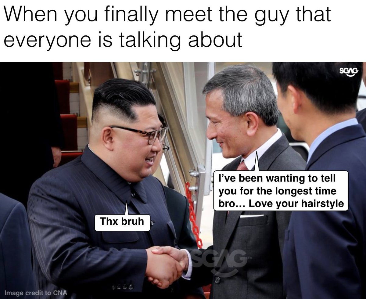 SGAG_SG's tweet photo. Kim Jong Un just arrived in Singapore, can't wait the Trump-Kim summit to happen!! #trumpkimsummit https://t.co/W4BUYxIv73