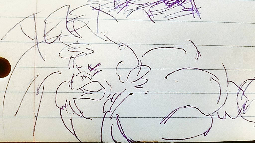 captainrelbert's tweet photo. some spoilerfree doodles. a bee and some Chaos Child fremonts #millenium4 https://t.co/Ze8MDKSLd1