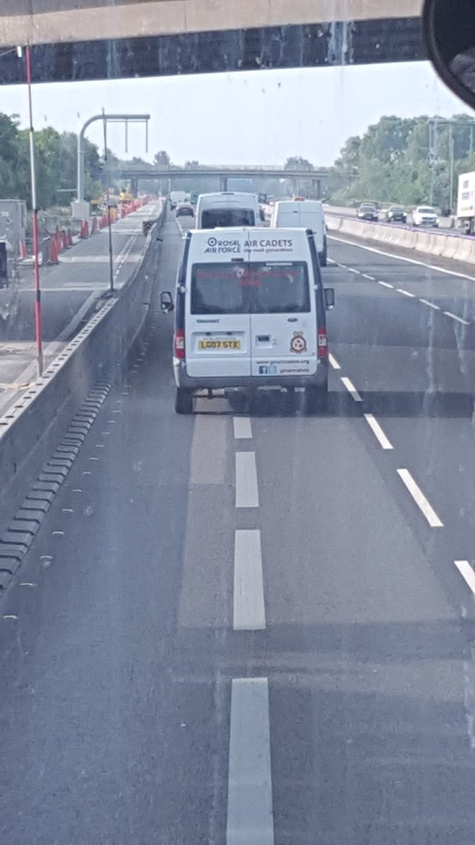 We're behind you <a href="/gmaircadets/">Greater Manchester Wing - RAF Air Cadets</a> minibus!
