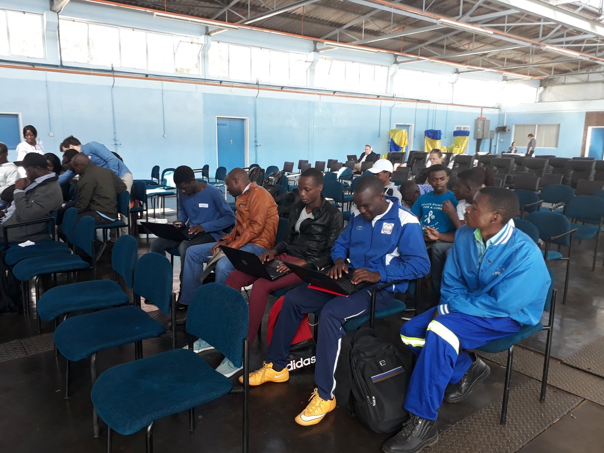 ElevateTrust's tweet photo. Day 3 of the Zimbabwe lab Hackathon @HarareInstitute . Innovators cracking on coding- How to monetise open source inventions. @LouBezuidenhout @EreckChakauya @lashscelo04 @techvillagezw #SciencePays https://t.co/4J0RRVn4Gw
