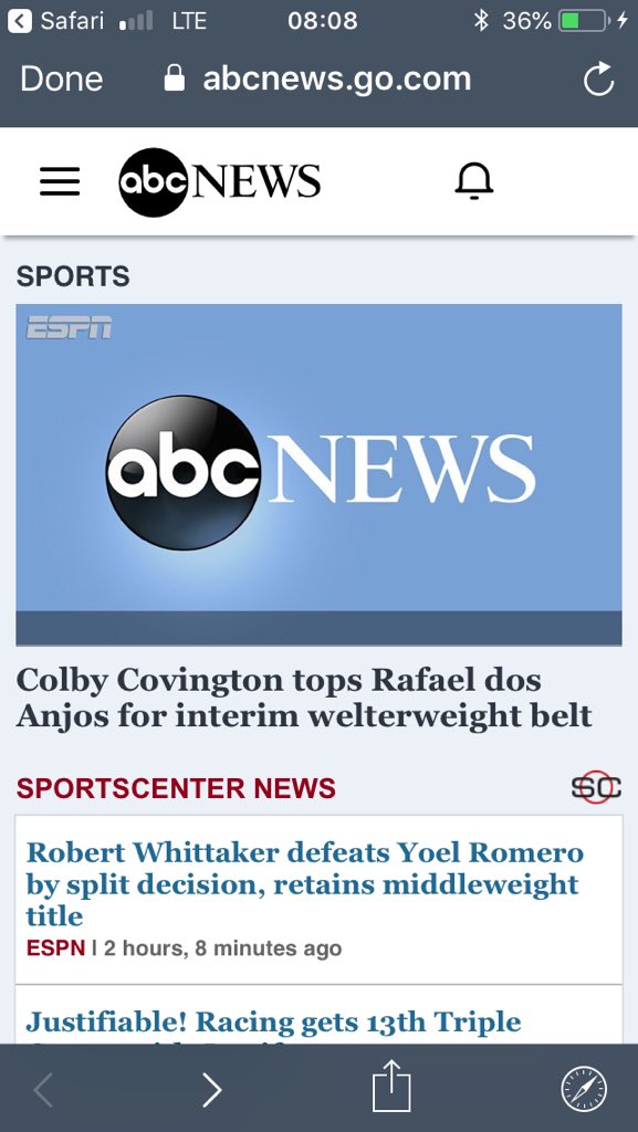 AlphonsoVM's tweet photo. @MMAeducator @ABC Doesn’t help when the link takes you a sports home page - that doesn’t have the story details. 🤷🏽‍♂️ #weekendstaffing https://t.co/KWLIbQ0CJw