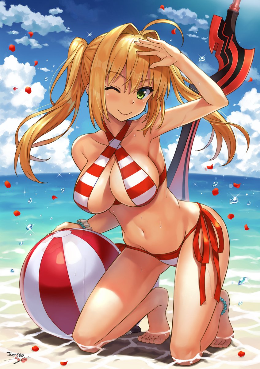 Npcpepperjoe300 Twitterren 絵を描きました ネロ クラウディウス 水着 Fgo Fatego