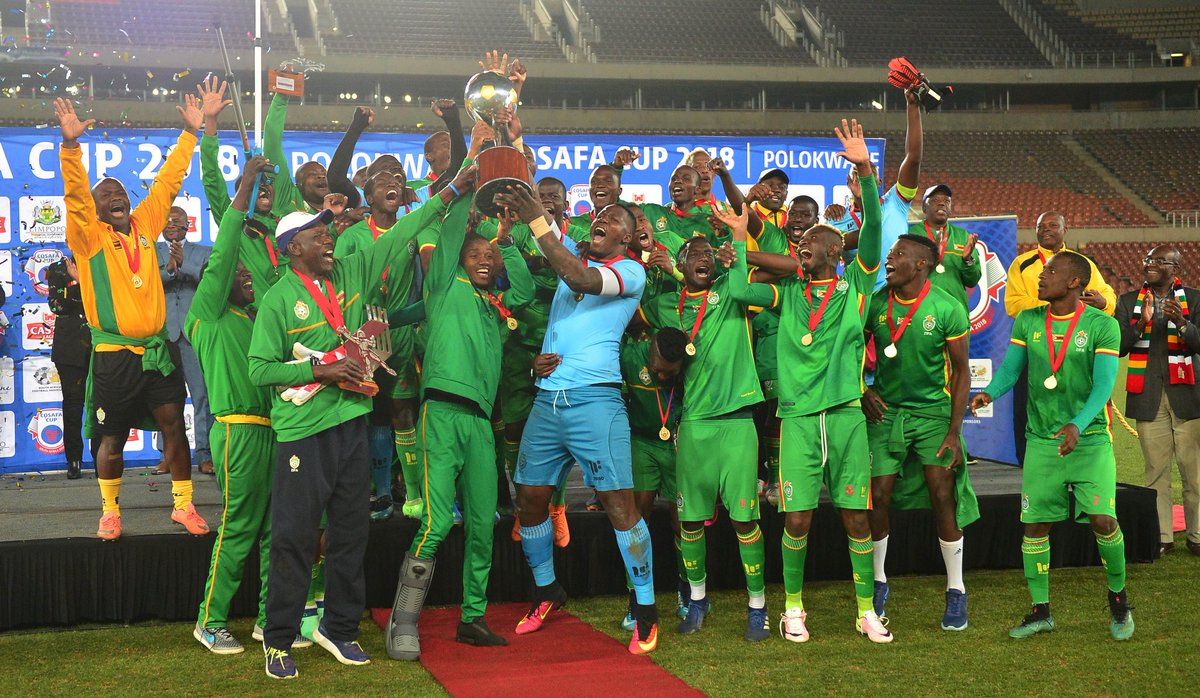 Siwelele_FC's tweet photo. Shout out to Zimbabwe for winning the #CosafaCup2018 tournament 👏👏👏 https://t.co/ihg4DGKsao