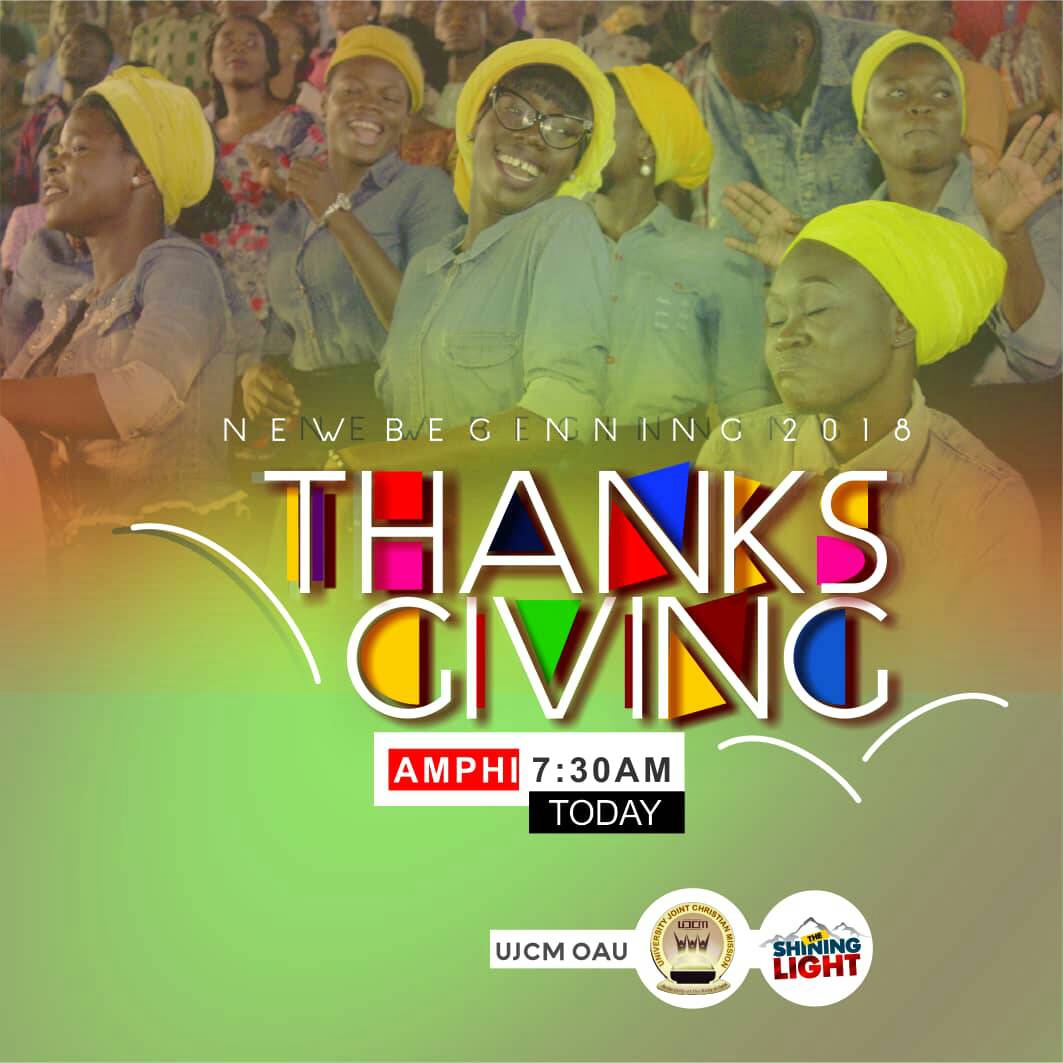 ecuoau's tweet photo. Welcome to New beginning Thanksgiving. We celebrate an end and a beginning #NewBeginning2018 #TheShiningLight #thisisgreatife #ujcmoau https://t.co/r79uGOP1Oc