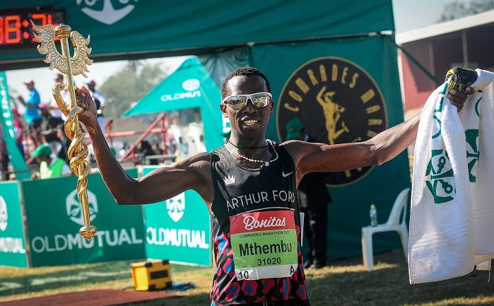 ewnupdates's tweet photo. BREAKING NEWS: #BongumusaMthembu wins the #Comrades2018 Marathon. https://t.co/qHtzWvQQaT https://t.co/ep7skuBDqn