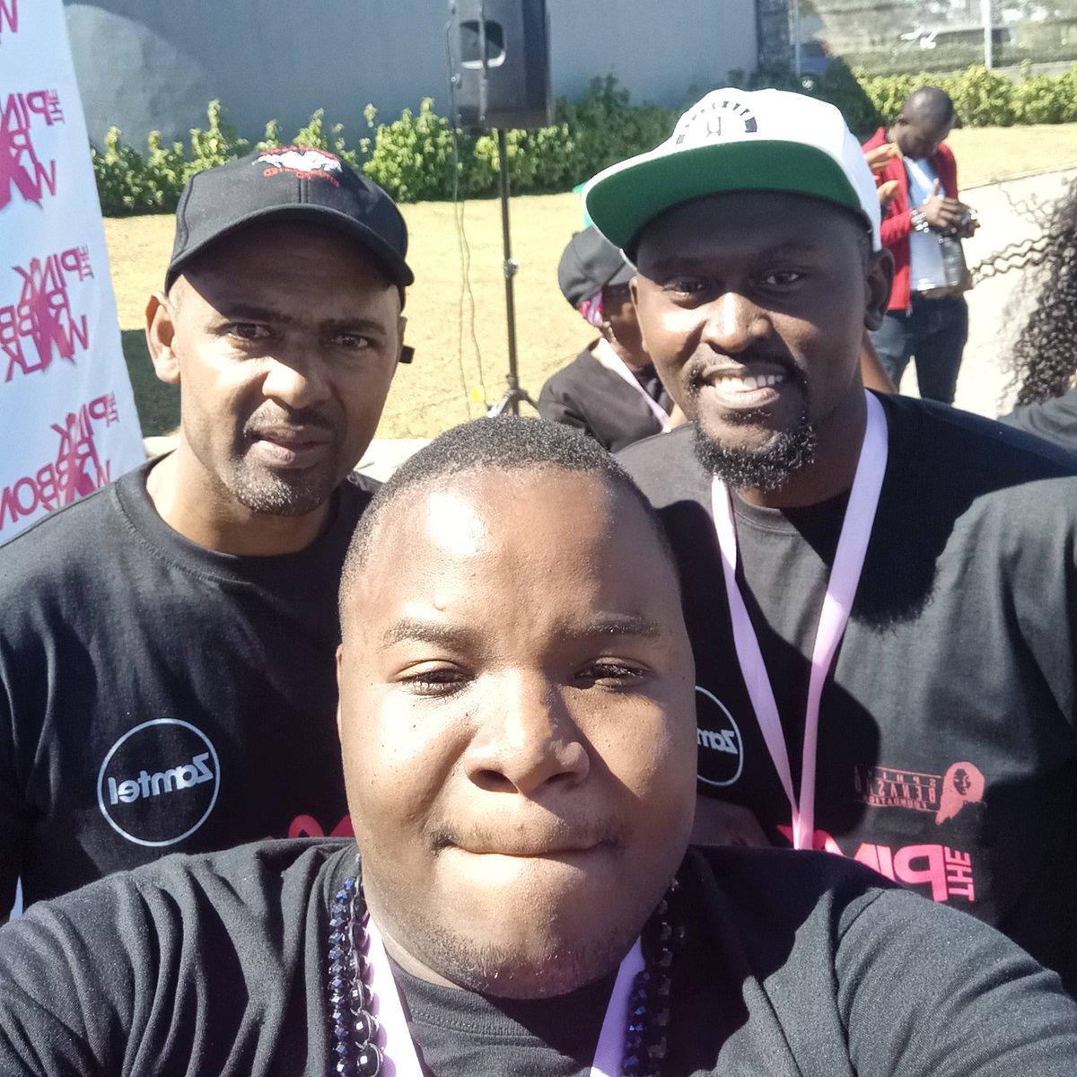 Yesterday, Minister of Local  Government Honorable <a href="/VincentMwale/">Vincent Mwale 🇿🇲</a>, Radio Personality Caristo Chitamfya Jr A.K.A <a href="/caristoclear/">caristo chitamfya jr</a> and I participated in the 2018 Pink Ribbon Walk/cancer awareness fundraiser from Central Park to East Park Mall in Lusaka. #activecitizenship #endcancer