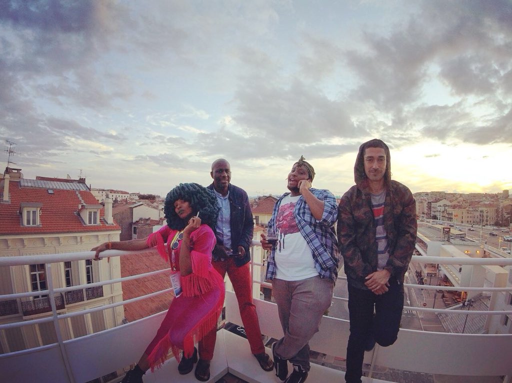 raphaelbenza's tweet photo. With the peoples .. @djslimblvd @moonchildsanelly and @akio_kawahito ...Thanks to #Imexsa for getting us the @modem in Cannes, France. We will be back. https://t.co/OP2FhrSFC5