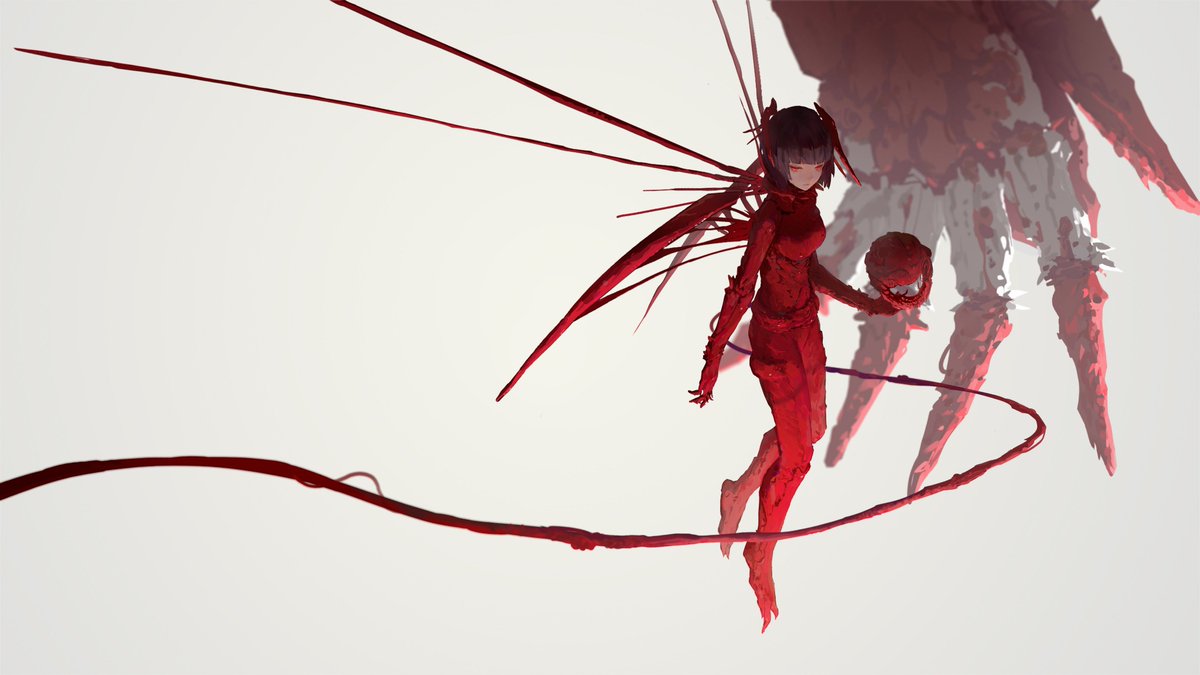 啊！意外发现这张图的原作者，我超喜欢这个孢衣星白，把她当做PC桌面壁纸了但是一直不知道作者是谁😍, image size:1200x675